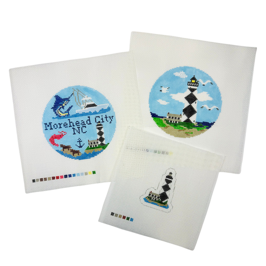 Cape Lookout Lighthouse Needlepoint Canvas