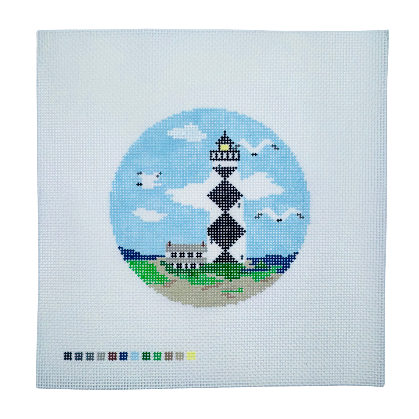 Cape Lookout Lighthouse Needlepoint Canvas