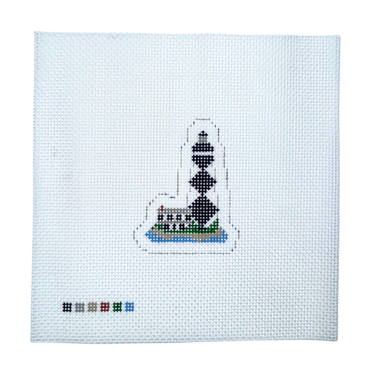 Cape Lookout Lighthouse Mini Needlepoint Canvas KIT - Essentials