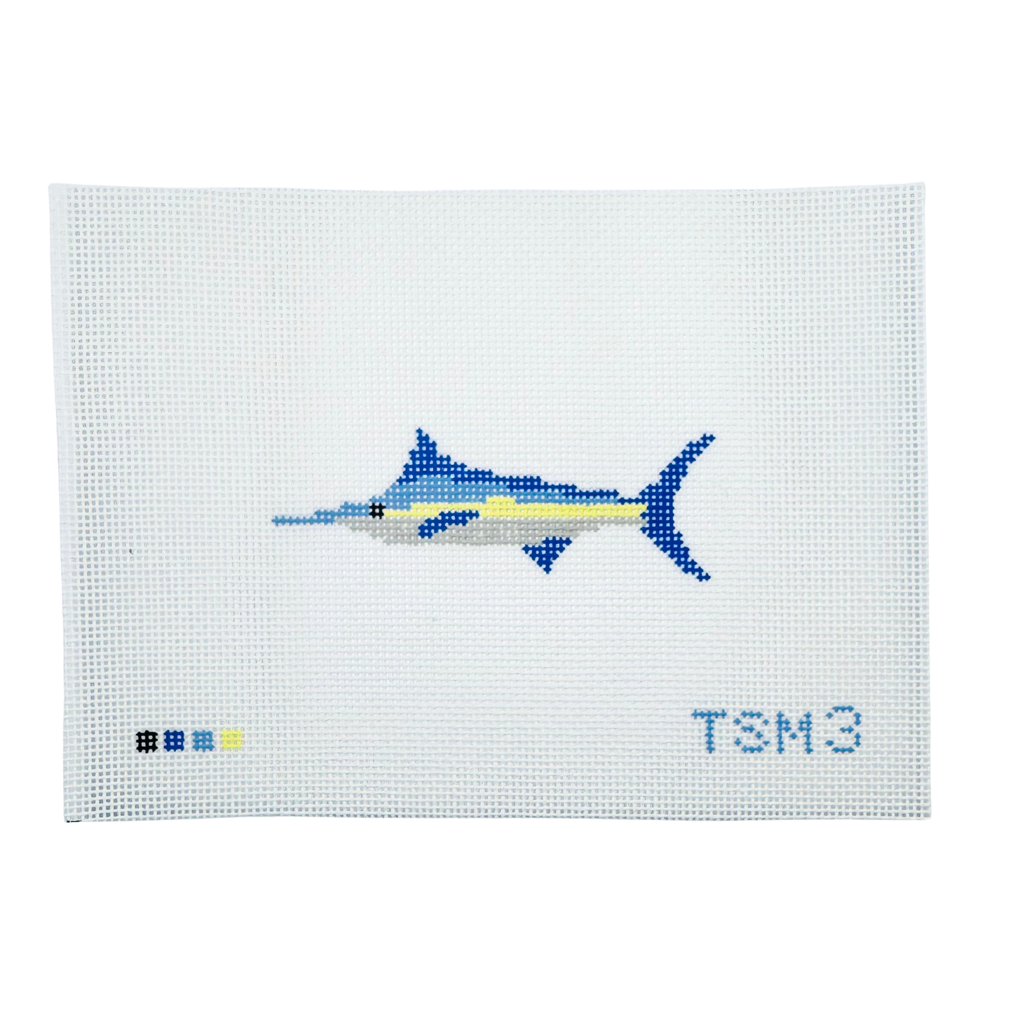 Blue Marlin Needlepoint Canvas