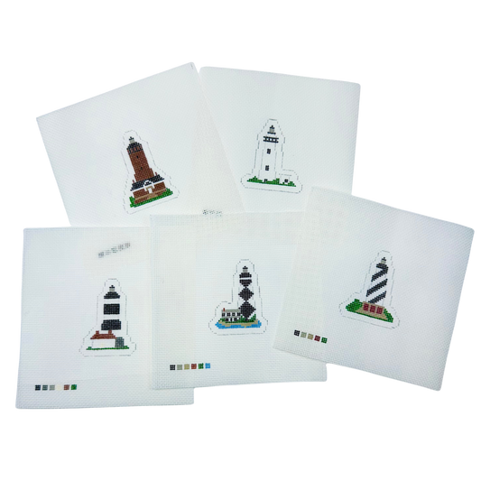 Ocracoke Island Lighthouse Mini Needlepoint Canvas