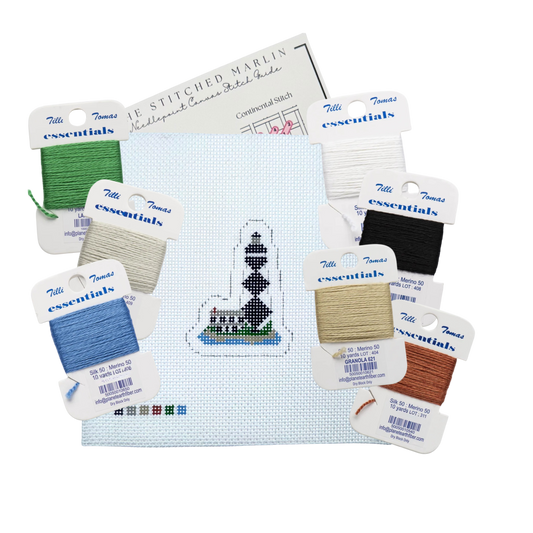 Cape Lookout Lighthouse Mini Needlepoint Canvas KIT - Essentials