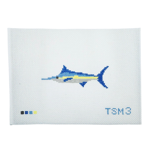 Blue Marlin Needlepoint Canvas