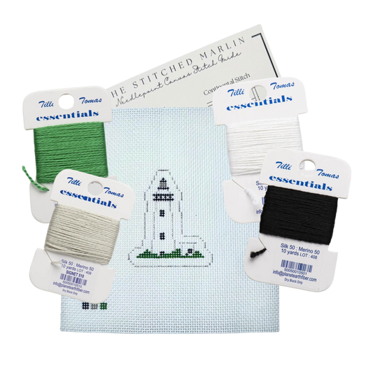 Ocracoke Island Lighthouse Mini Needlepoint Canvas KIT - Essentials
